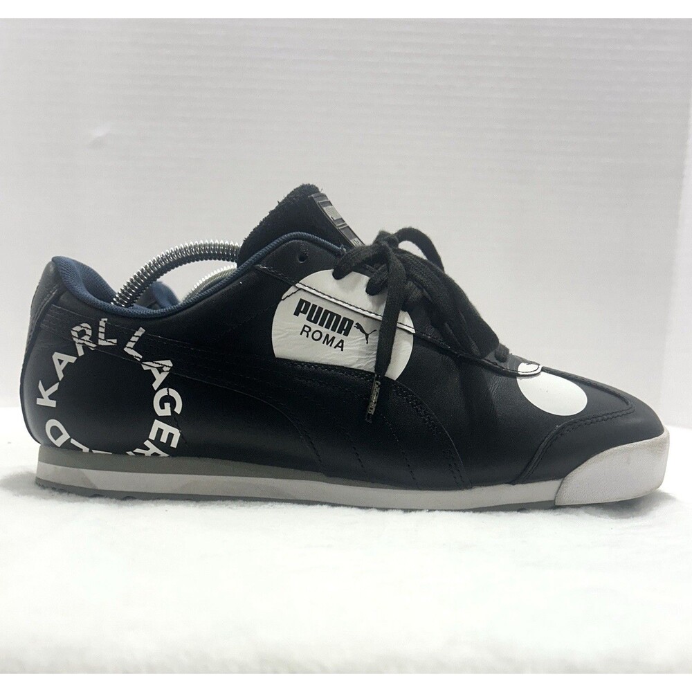 Puma x KARL LAGERFELD Roma Polka Dot Black Sneakers size US 10.5 EUR 44 UK 9.5